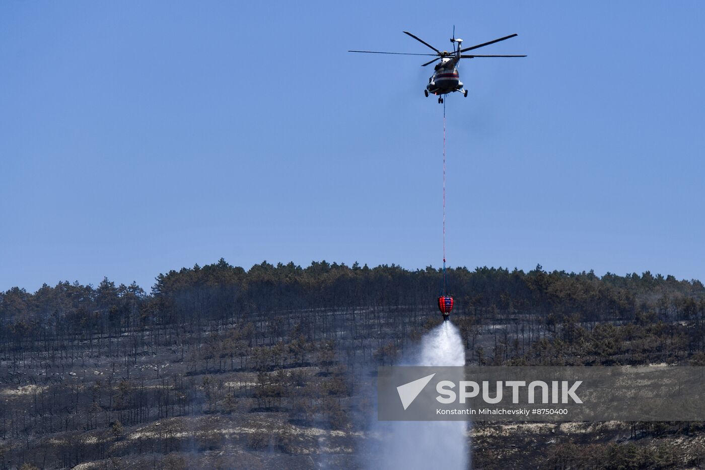 Russia Crimea Wildfire