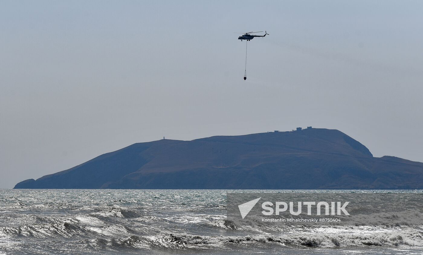 Russia Crimea Wildfire