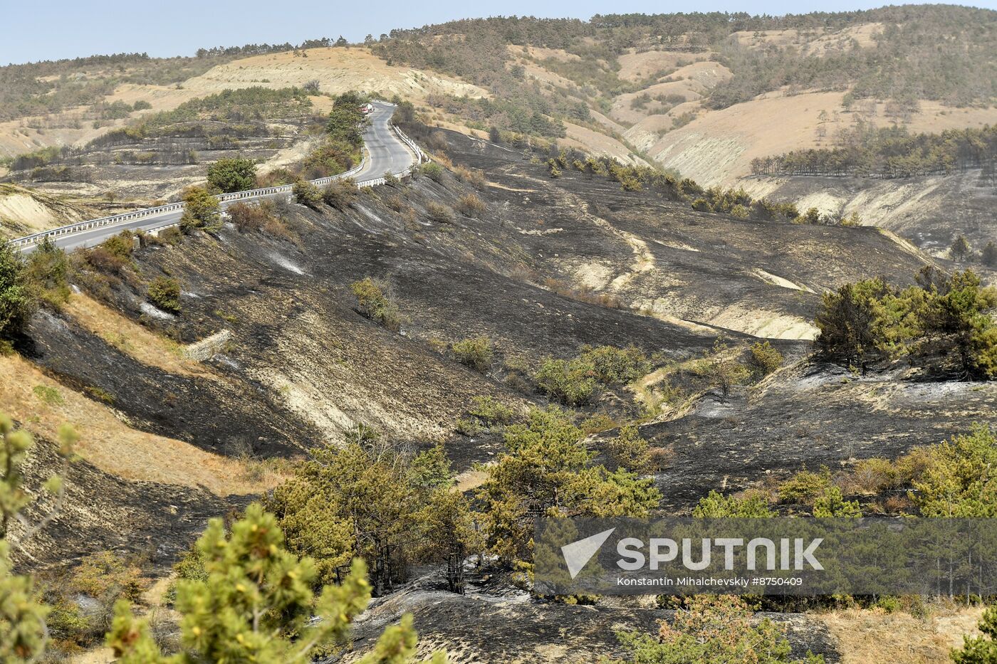 Russia Crimea Wildfire