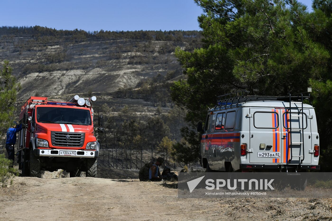 Russia Crimea Wildfire