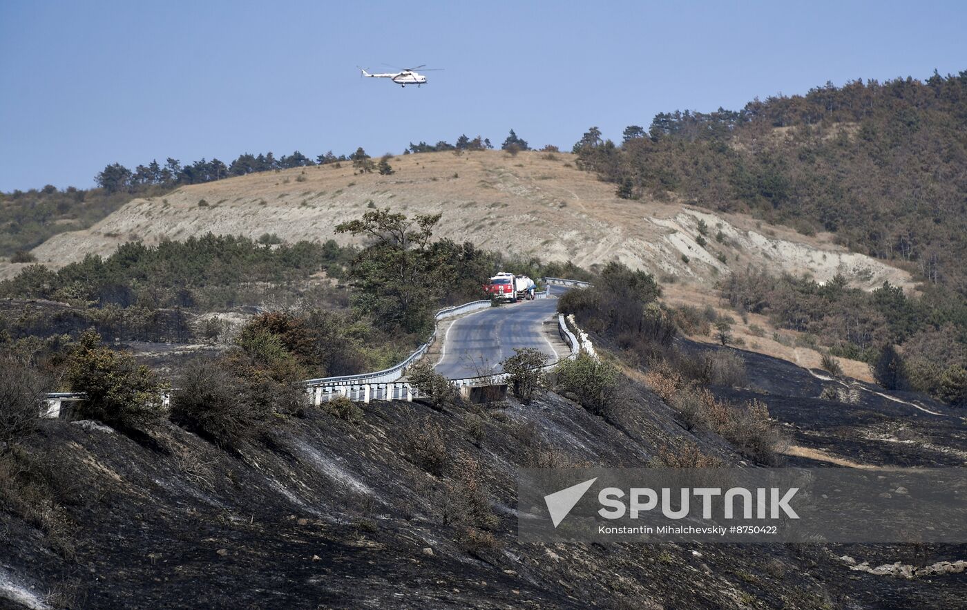 Russia Crimea Wildfire