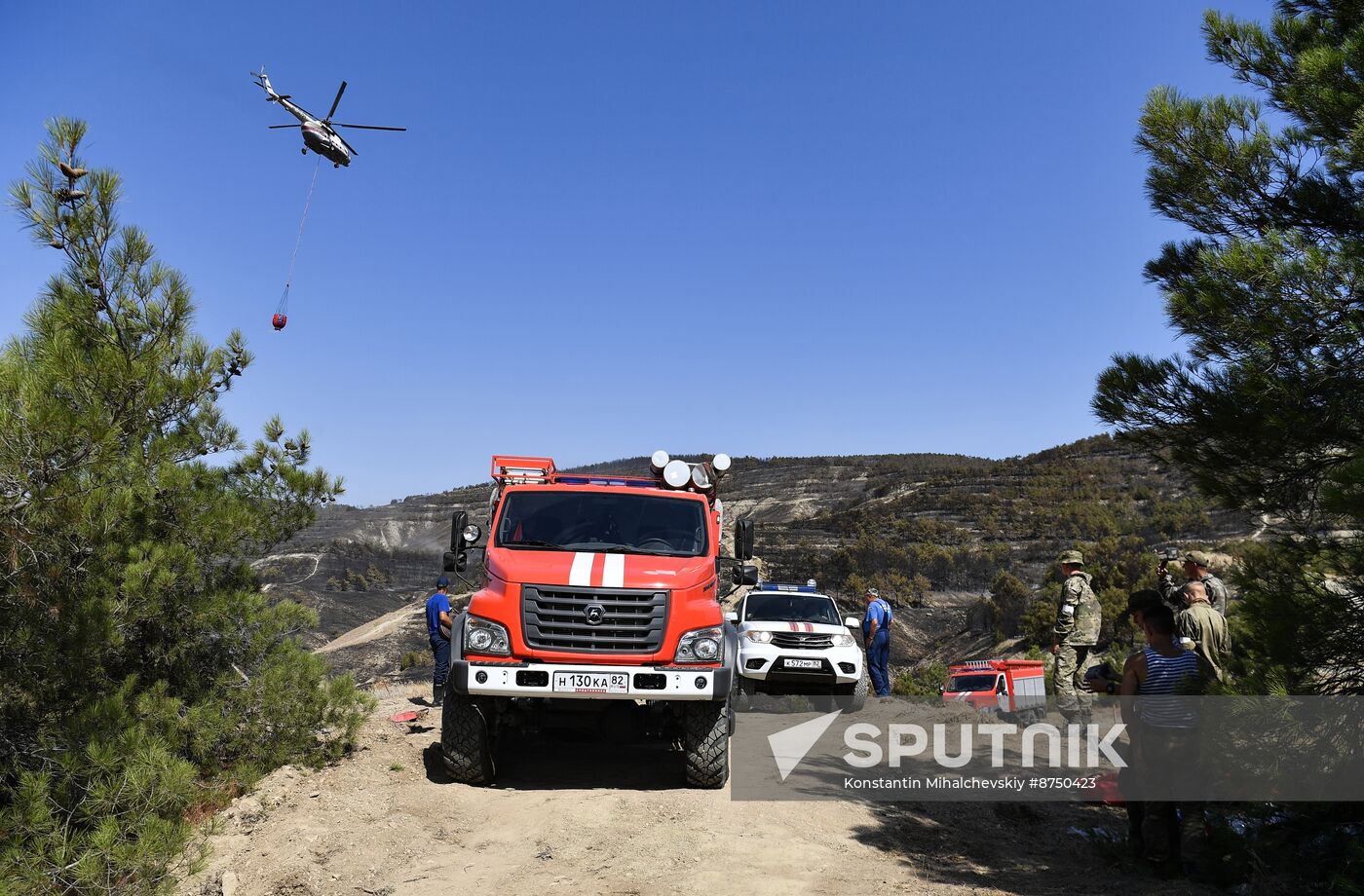 Russia Crimea Wildfire