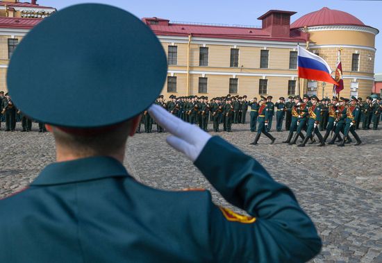Russia National Guard Cadets Oath Taking