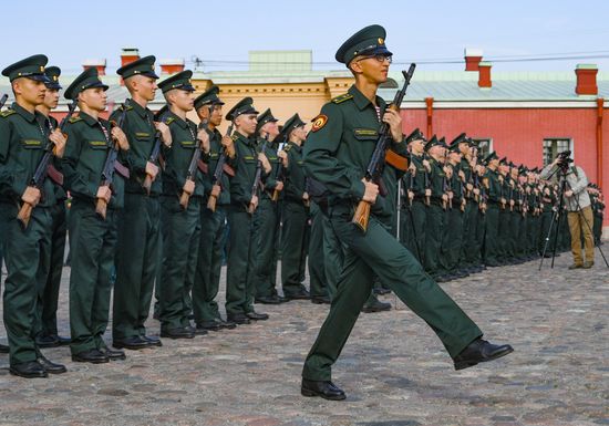 Russia National Guard Cadets Oath Taking