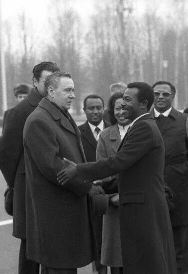 Mengistu Haile Mariam visits USSR, 1984