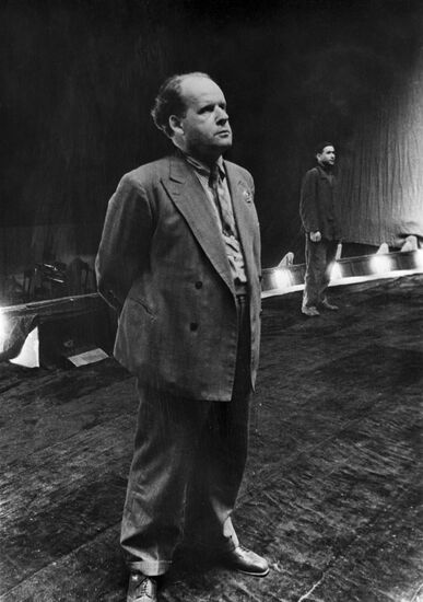 Sergei Eisenstein at a rehearsal of Wagner's opera Valkyrie