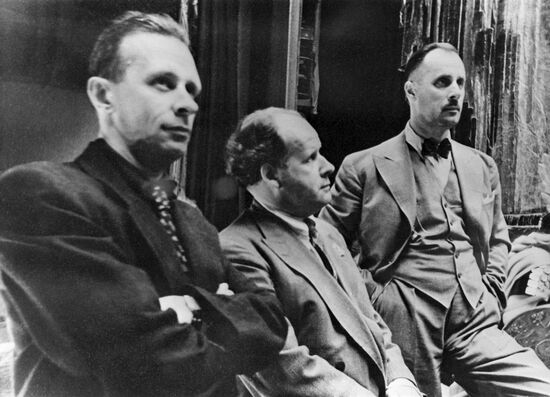 Sergei Eisenstein at rehearsal of Wagner's opera Valkyrie