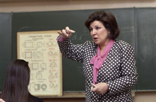 Principal of Moscow Secondary School No. 4 Tamara Mayorova
