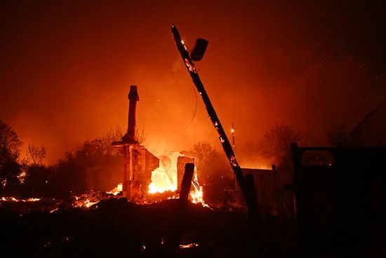 Russia LPR Fire