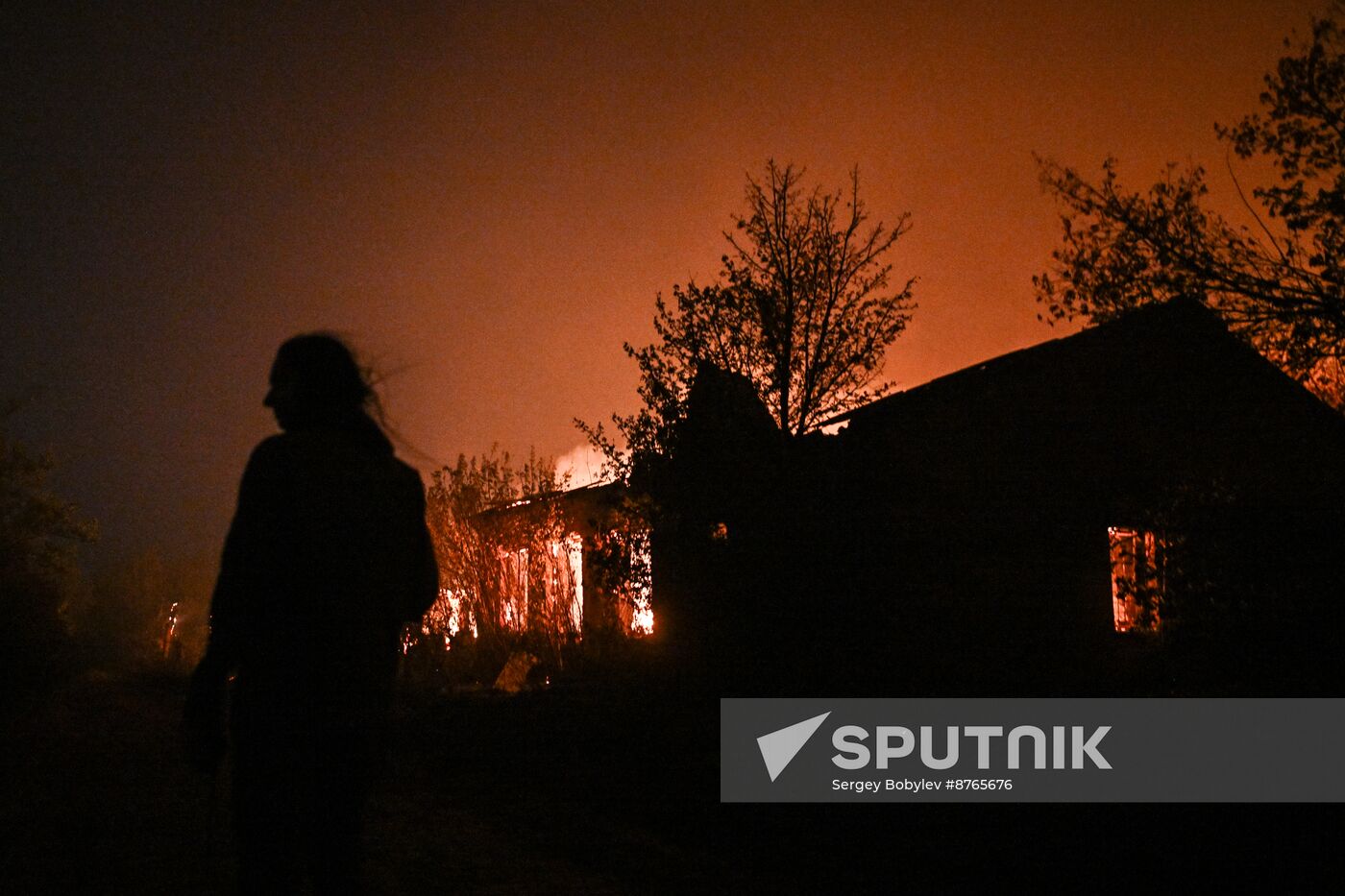 Russia LPR Fire