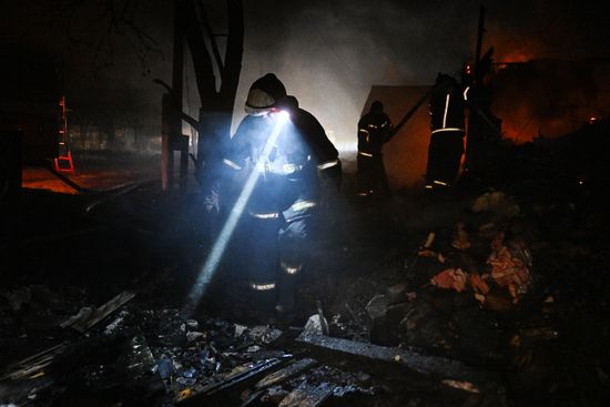 Russia LPR Fire