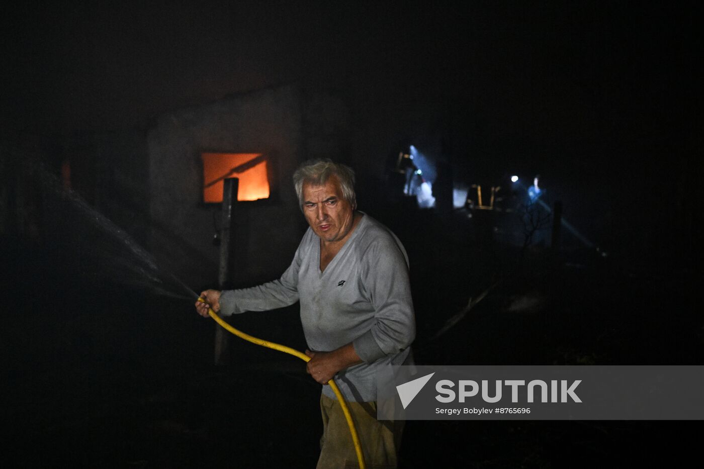 Russia LPR Fire