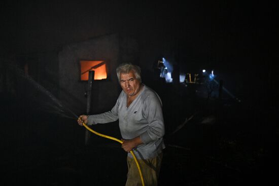 Russia LPR Fire
