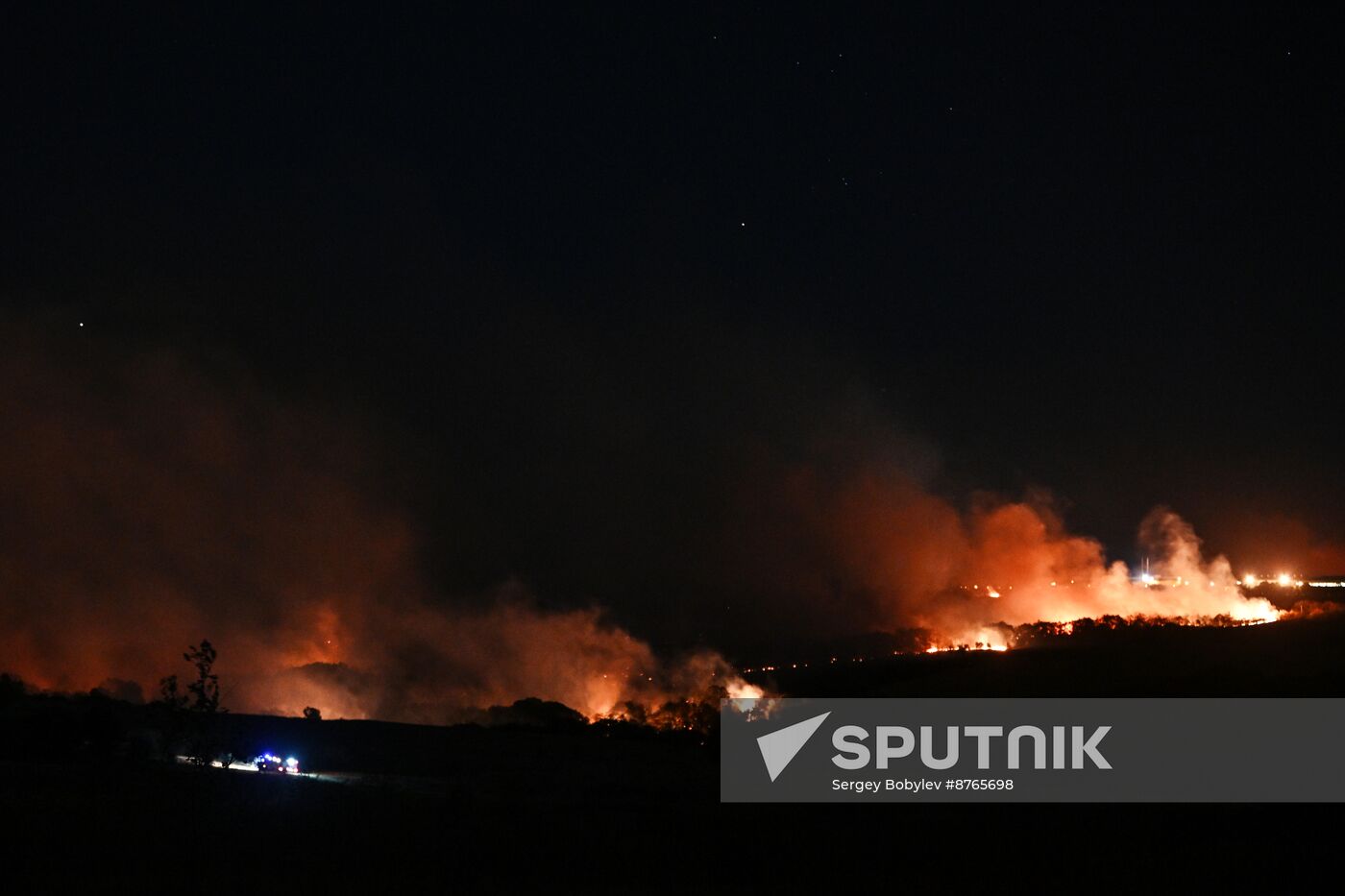 Russia LPR Fire