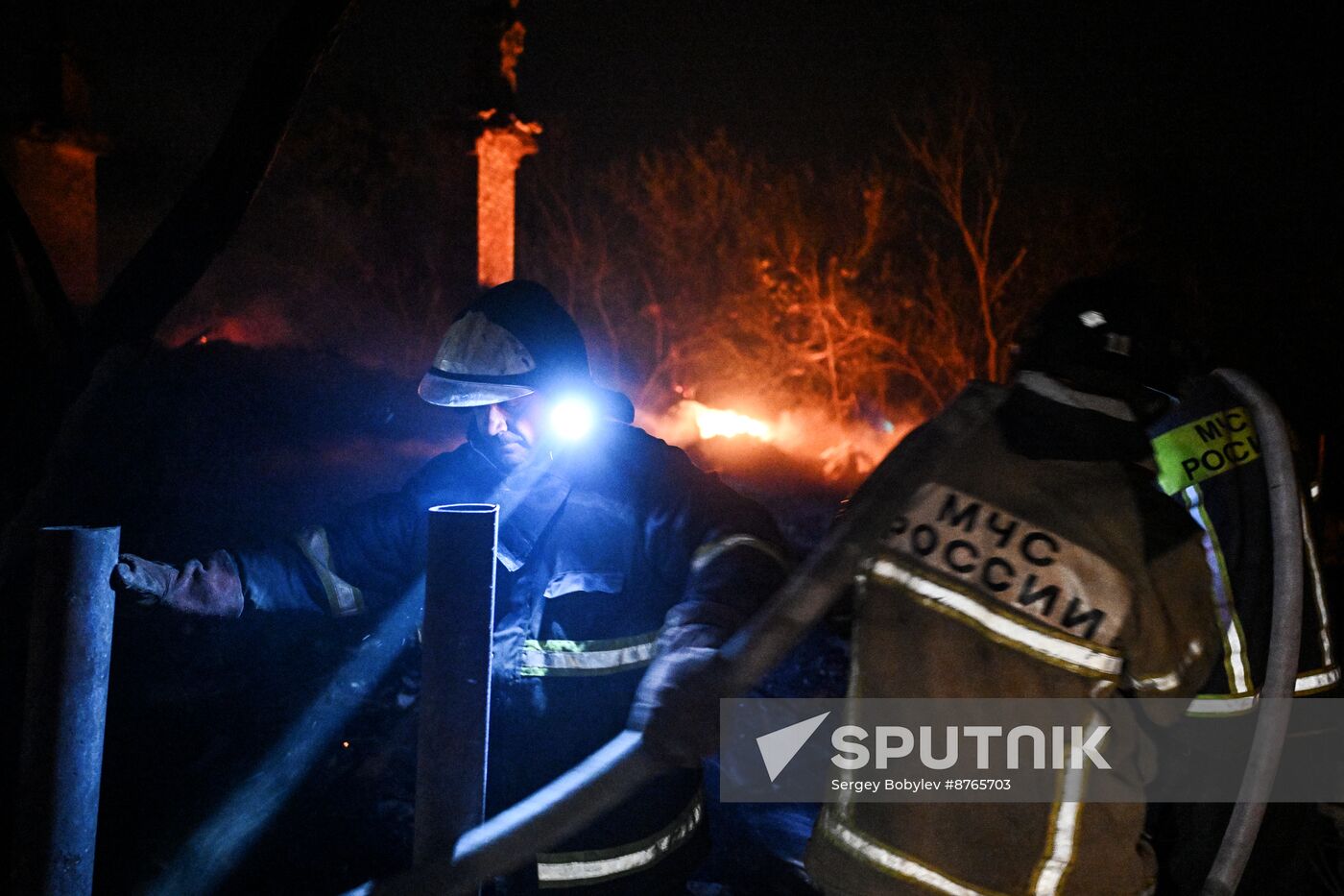 Russia LPR Fire