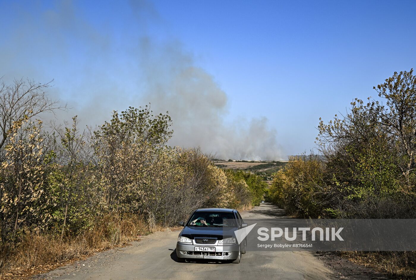 Russia LPR Fire