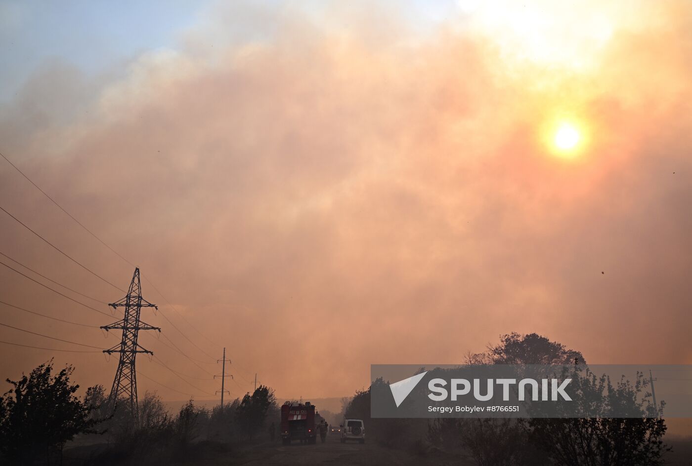 Russia LPR Fire