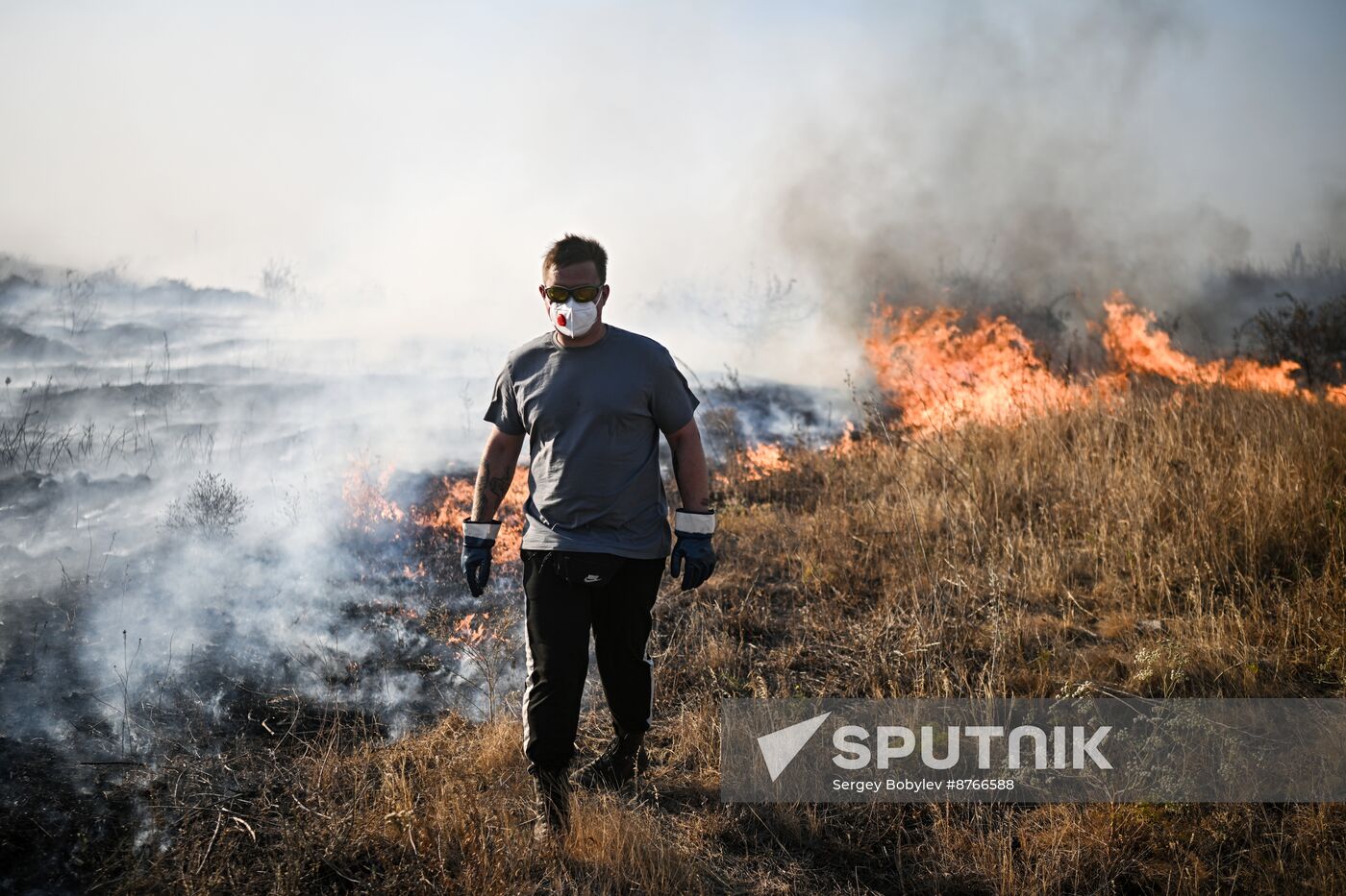 Russia LPR Fire