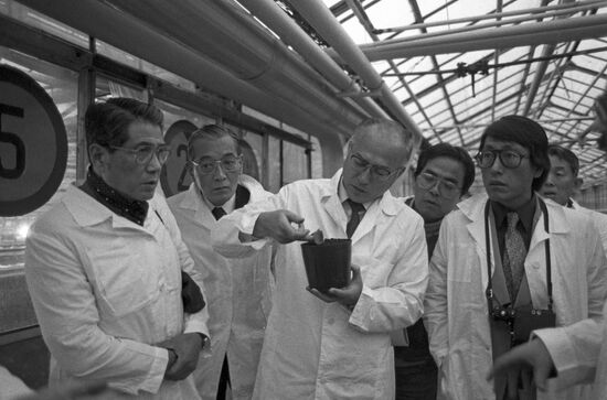 Japanese journalists visit Moskovsky collective farm