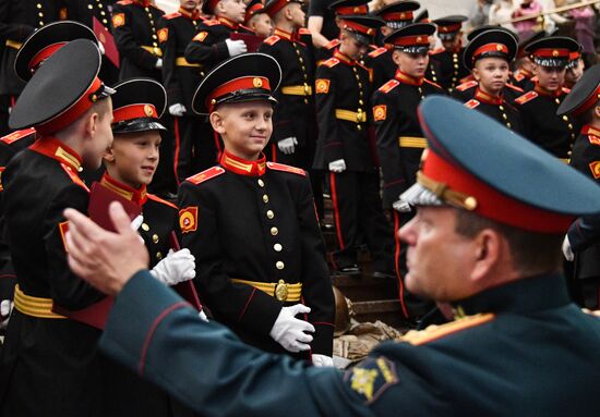 Russia Suvorov School Cadets Initiation