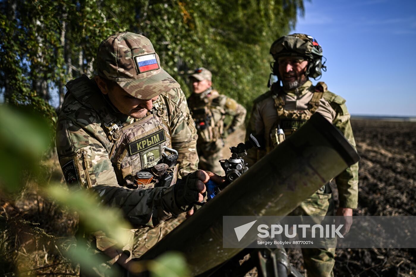 Russia Ukraine Military Operation Akhmat Mortar Unit