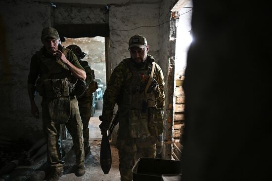 Russia Ukraine Military Operation Akhmat Mortar Unit