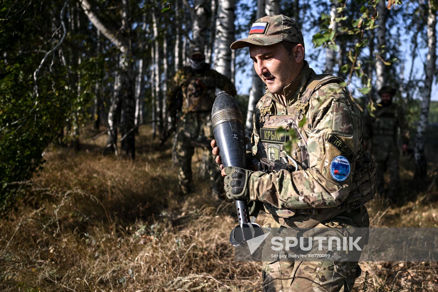 Russia Ukraine Military Operation Akhmat Mortar Unit