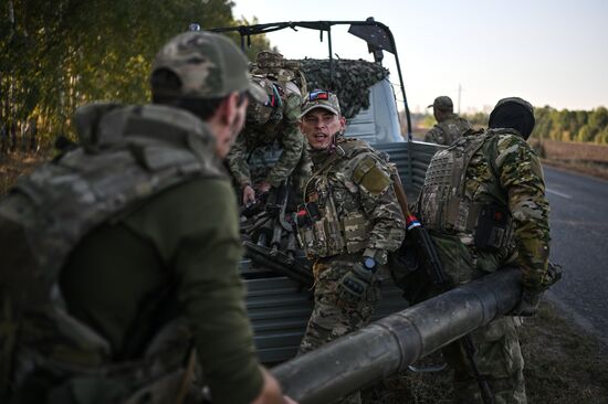 Russia Ukraine Military Operation Akhmat Mortar Unit