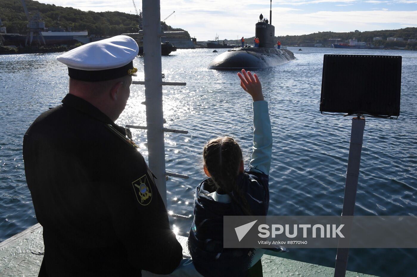 Russia Navy Submarine Welcoming