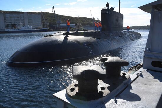 Russia Navy Submarine Welcoming