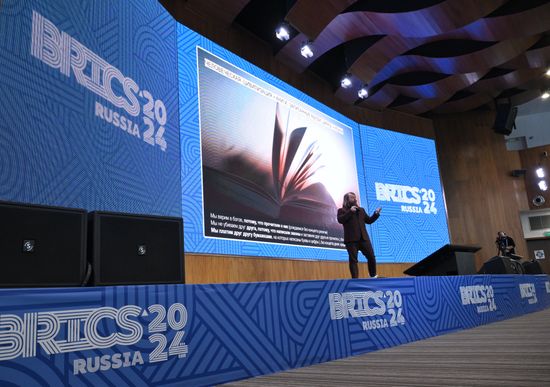 BRICS Digital Forum. Opening ceremony. Alexander Popov Technopark. Yevgeny Chereshnev, founder and CEO of Future Crew, MTS Board Member and Vice President for Strategy and Innovation. Location: Russia, Republic of Tatarstan, Innopolis. Author: Maksim Blinov. BRICS Digital Forum
