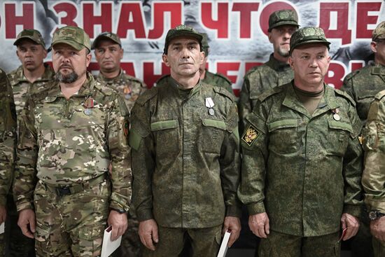 Russia Ukraine Military Operation Volunteer Unit Awarding