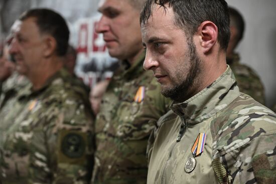 Russia Ukraine Military Operation Volunteer Unit Awarding