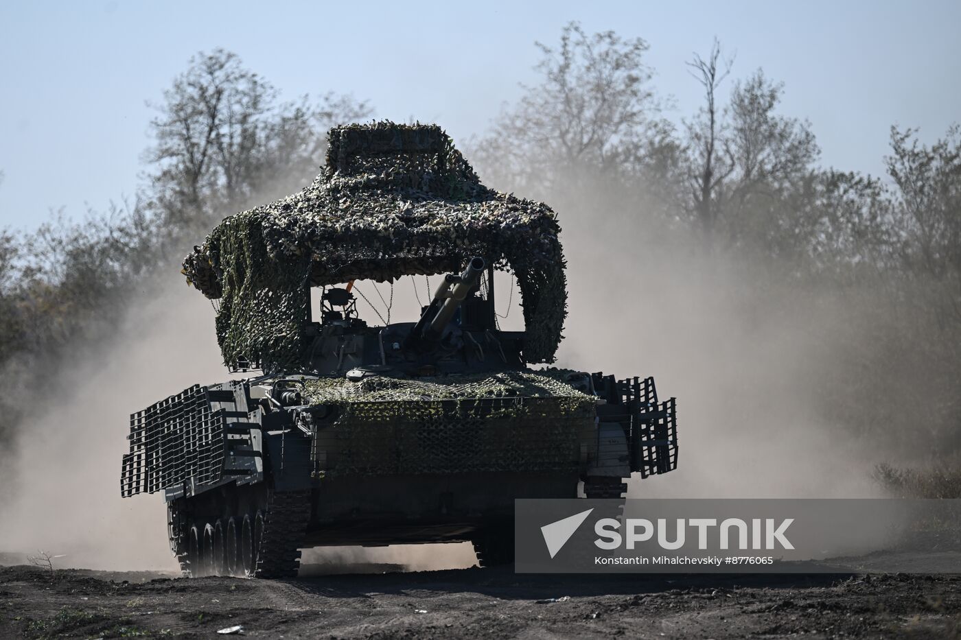 Russia Ukraine Military Operation BMP Crews Training