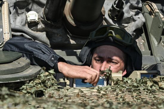 Russia Ukraine Military Operation BMP Crews Training