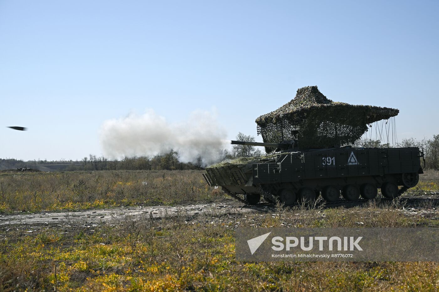 Russia Ukraine Military Operation BMP Crews Training