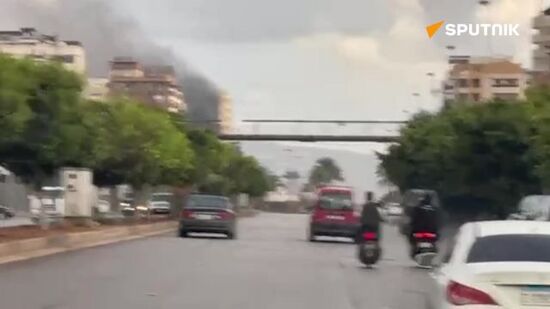 Consequences of an Israeli airstrike on a residential building in Beirut's suburbs