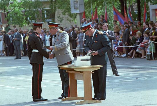 Graduation ceremony at Moscow Suvorov Military School