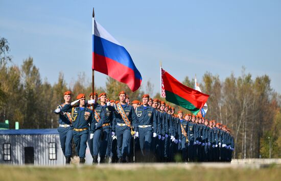 Russia Belarus Emergencies Ministries Exercise