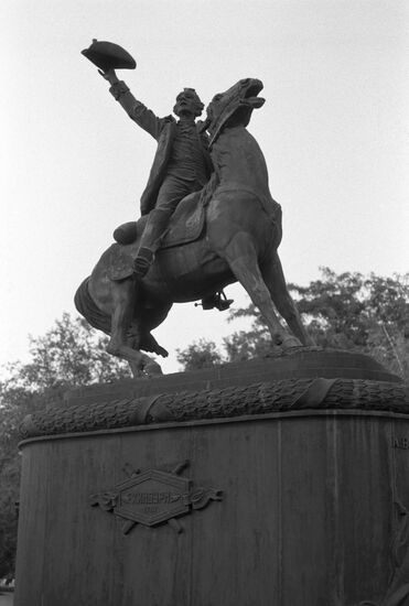 Monument to commander Alexander Suvorov in Izmail