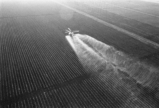 Aerial processing of fields in Kherson Region