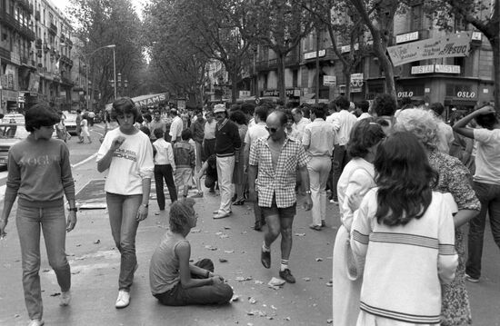 Homeless man on the streets of Barcelona