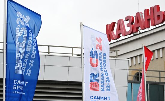 Preparations for the 16th BRICS Summit in Kazan. The 16th BRICS Summit will be held in Kazan on October 22-24. Location: Russia, Republic of Tatarstan, Kazan. Author: Maksim Bogodvid. Preparations for 16th BRICS Summit in Kazan