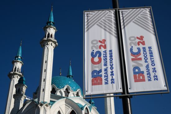 Preparations for the 16th BRICS Summit in Kazan. The 16th BRICS Summit will be held in Kazan on October 22-24. Location: Russia, Republic of Tatarstan, Kazan. Author: Alexandr Kryazhev. Preparations for 16th BRICS Summit in Kazan