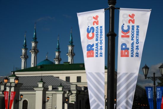 Preparations for the 16th BRICS Summit in Kazan. The 16th BRICS Summit will be held in Kazan on October 22-24. Location: Russia, Republic of Tatarstan, Kazan. Author: Alexandr Kryazhev. Preparations for 16th BRICS Summit in Kazan