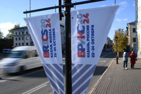 Preparations for the 16th BRICS Summit in Kazan. The 16th BRICS Summit will be held in Kazan on October 22-24. Location: Russia, Republic of Tatarstan, Kazan. Author: Alexandr Kryazhev. Preparations for 16th BRICS Summit in Kazan