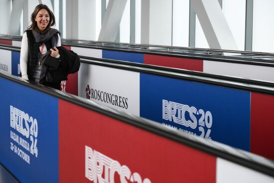 Preparations for the 16th BRICS Summit in Kazan. A summit participant at Kazan Expo. The 16th BRICS Summit will be held in Kazan on October 22-24. Location: Russia, Republic of Tatarstan, Kazan. Author: Alexandr Kryazhev. Preparations for 16th BRICS Summit in Kazan