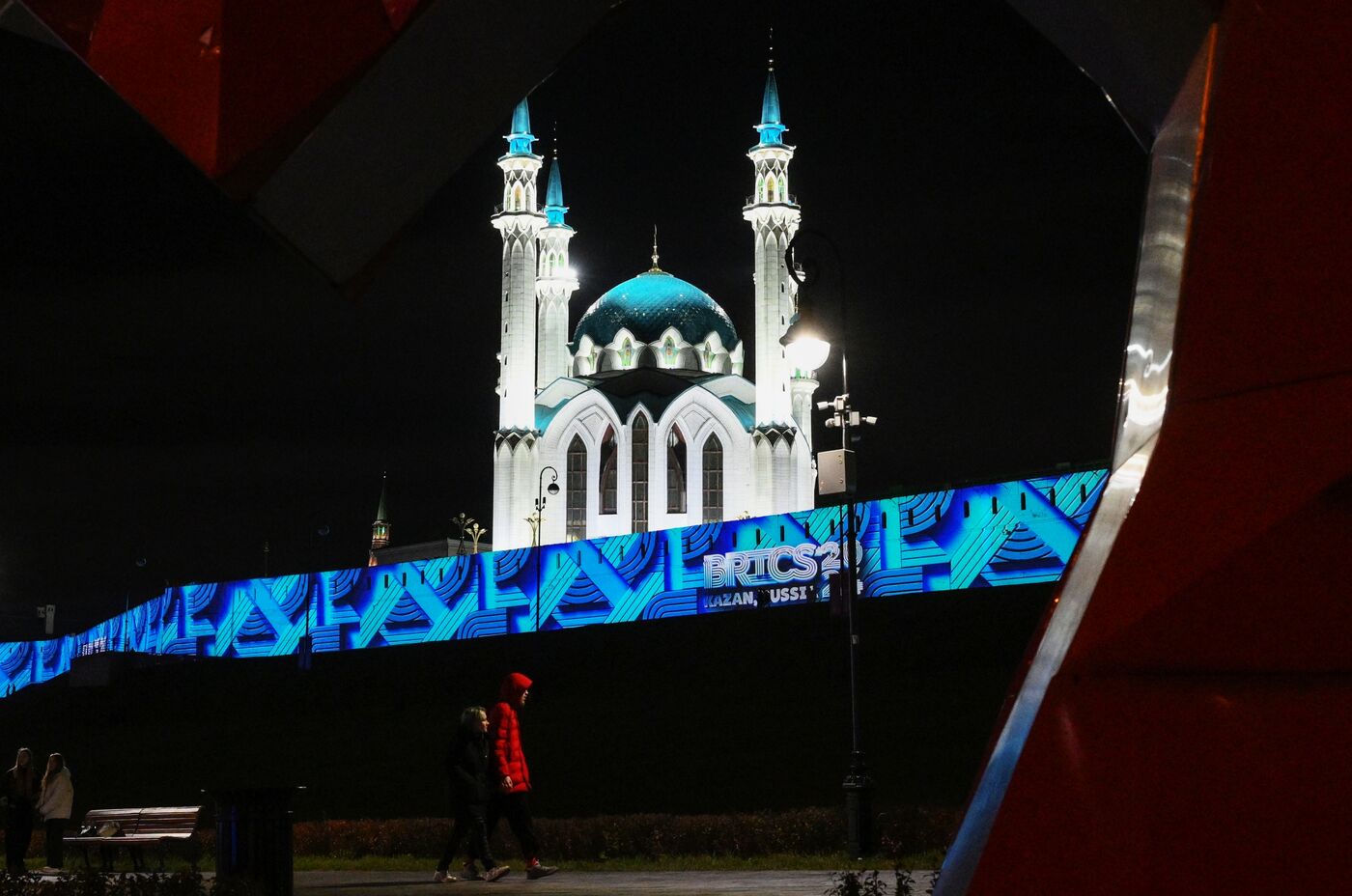 16th BRICS Summit. Kazan Kremlin light mapping show rehearsal