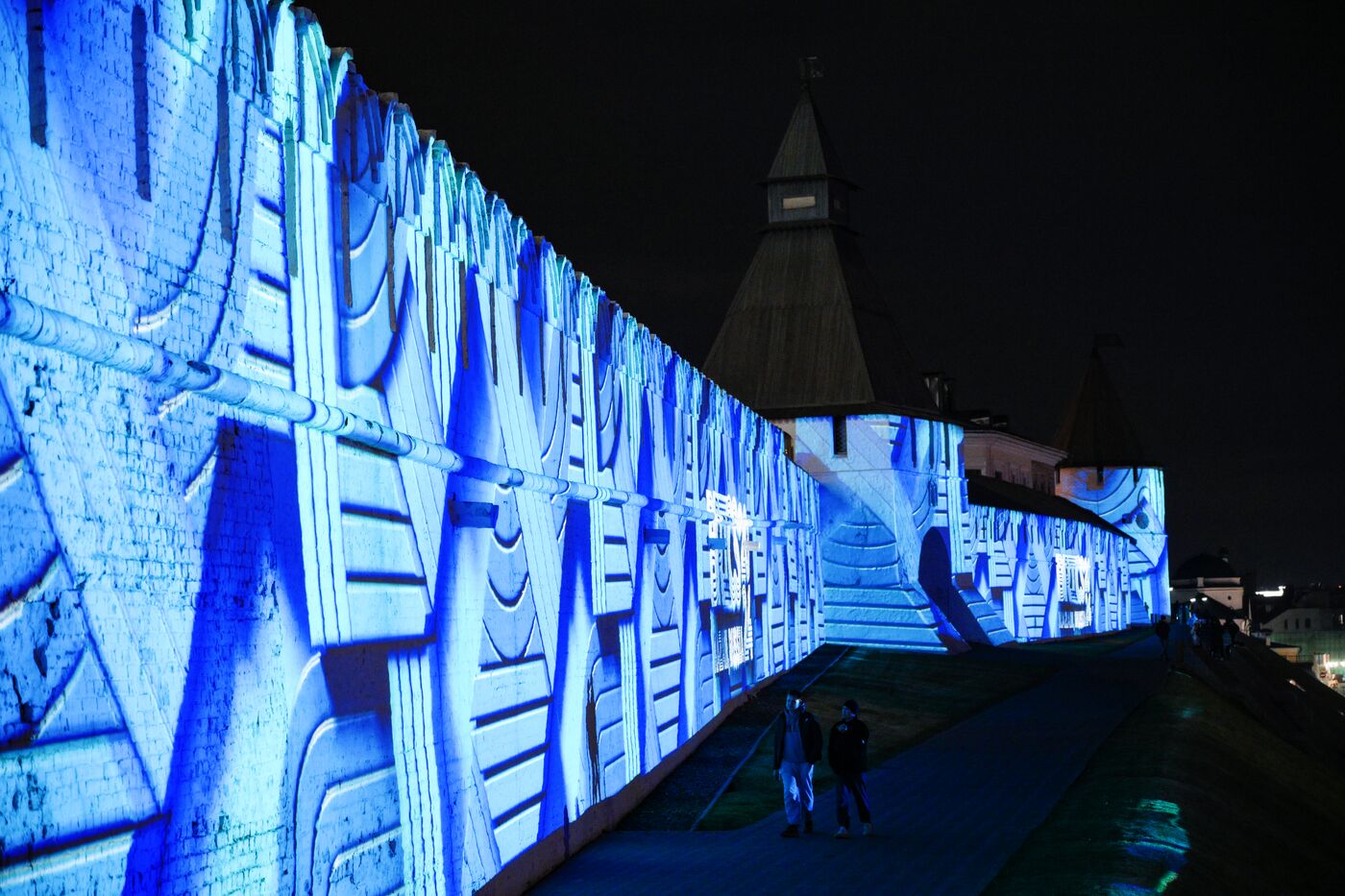 16th BRICS Summit. Kazan Kremlin light mapping show rehearsal