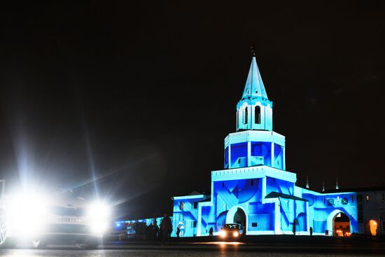 16th BRICS Summit. Kazan Kremlin light mapping show rehearsal